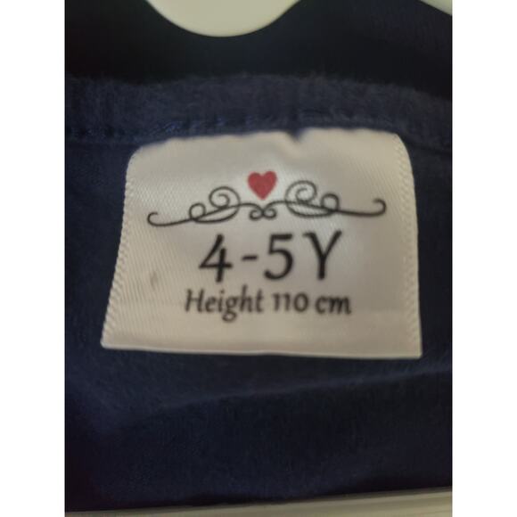 Girls 4-5 Navy Butterfly Rainbow Pocket Dress - Picture 3 of 4